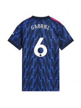 Arsenal Gabriel Magalhaes #6 Replika Borta Kläder Dam 2025-26 Kortärmad